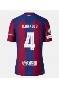 Barcelona Ronald Araujo #4 Jalkapallovaatteet Kotipaita 2023-24 Lyhythihainen